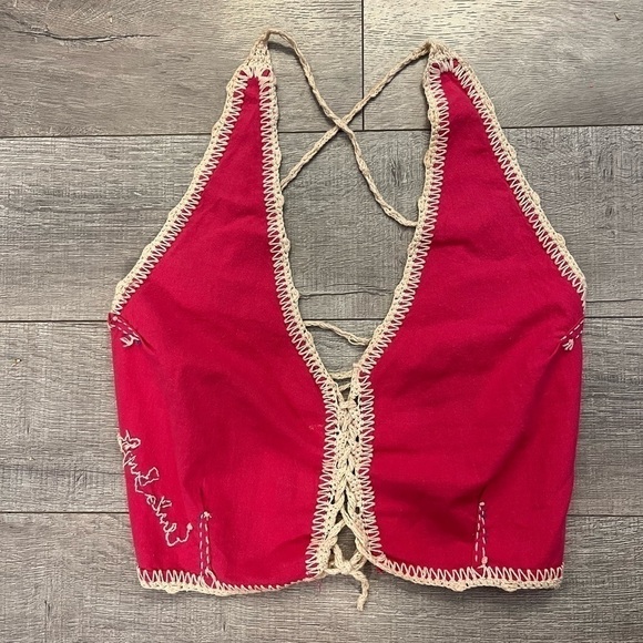 Barbie Tops - Barbie Pink Handmade Crochet Crop Top